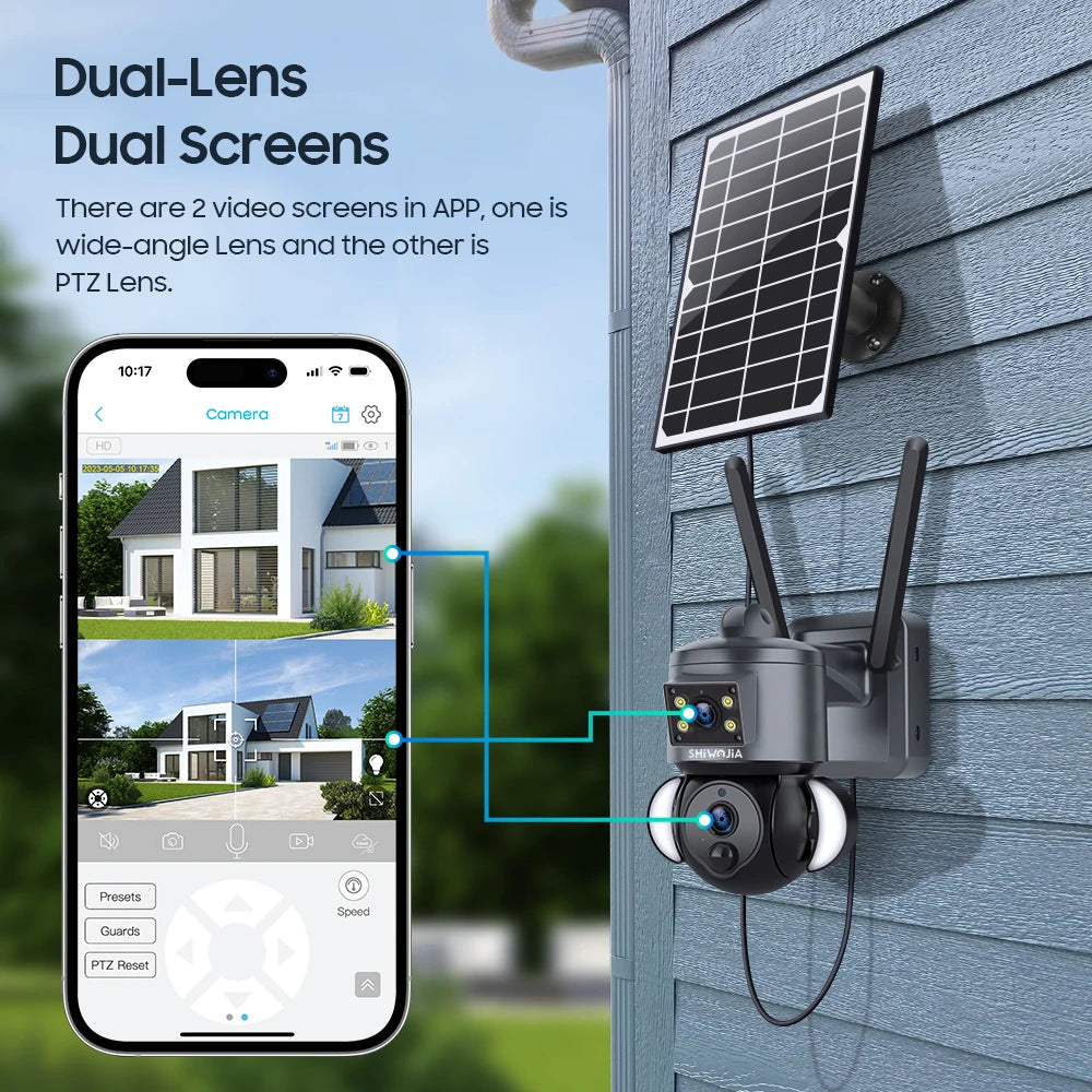 SHIWOJIA 4K 8MP Solar Camera
