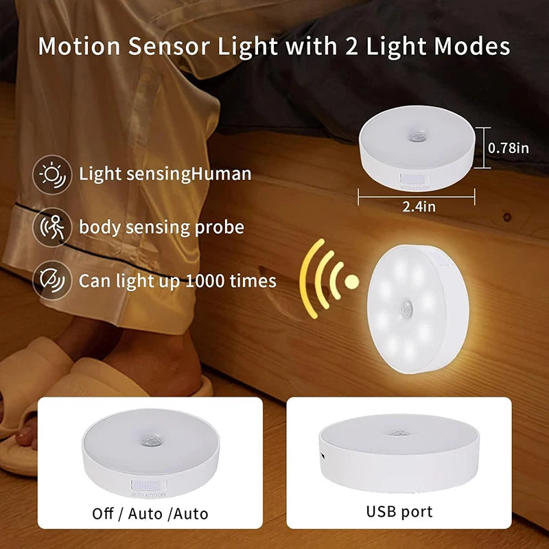 Rechargeable LED Night Light Motion Sensor Night Lamp