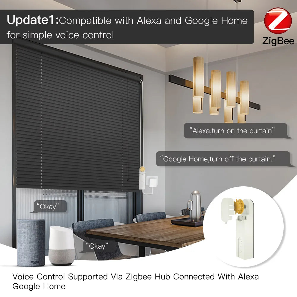 ZigBee Smart DIY Motorized Roller Blinds/Shades