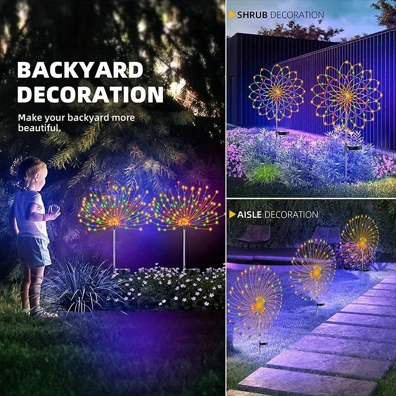 Solar Firework Outdoor Light