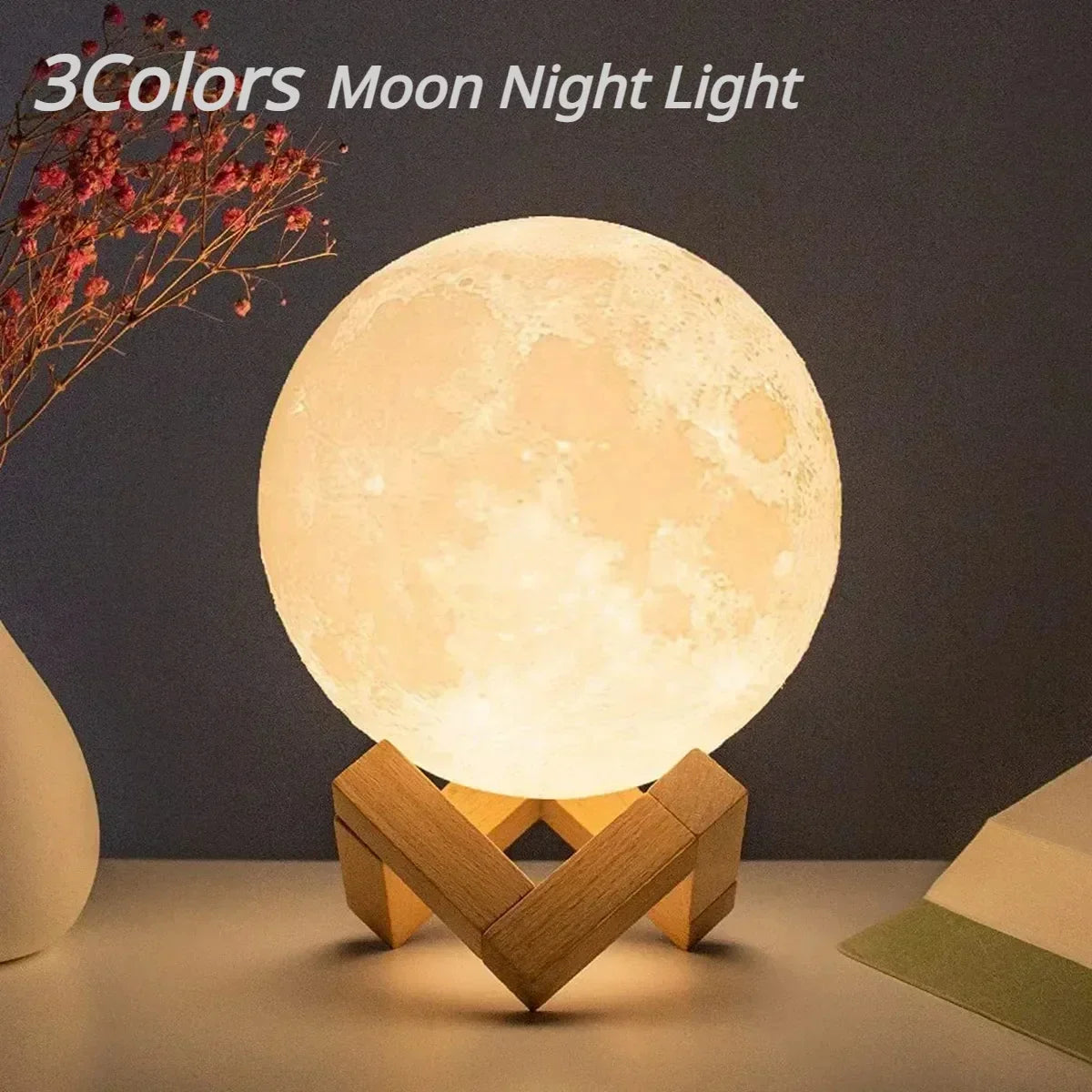 Moon Night Light Battery Powered Lamp