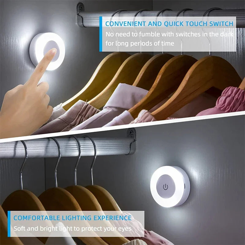 Rechargeable Magnetic Base Round Wall Light Lamp