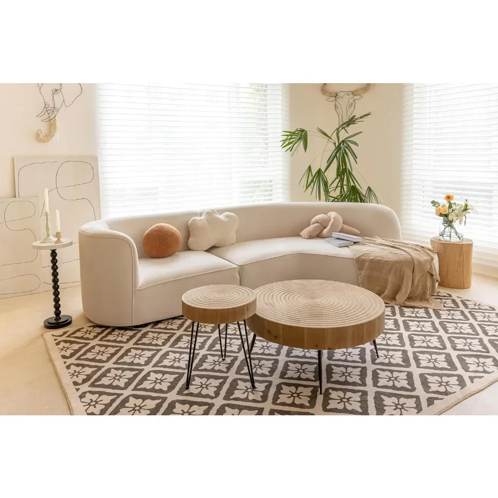 Modern Farmhouse Living Room Coffee Table Set