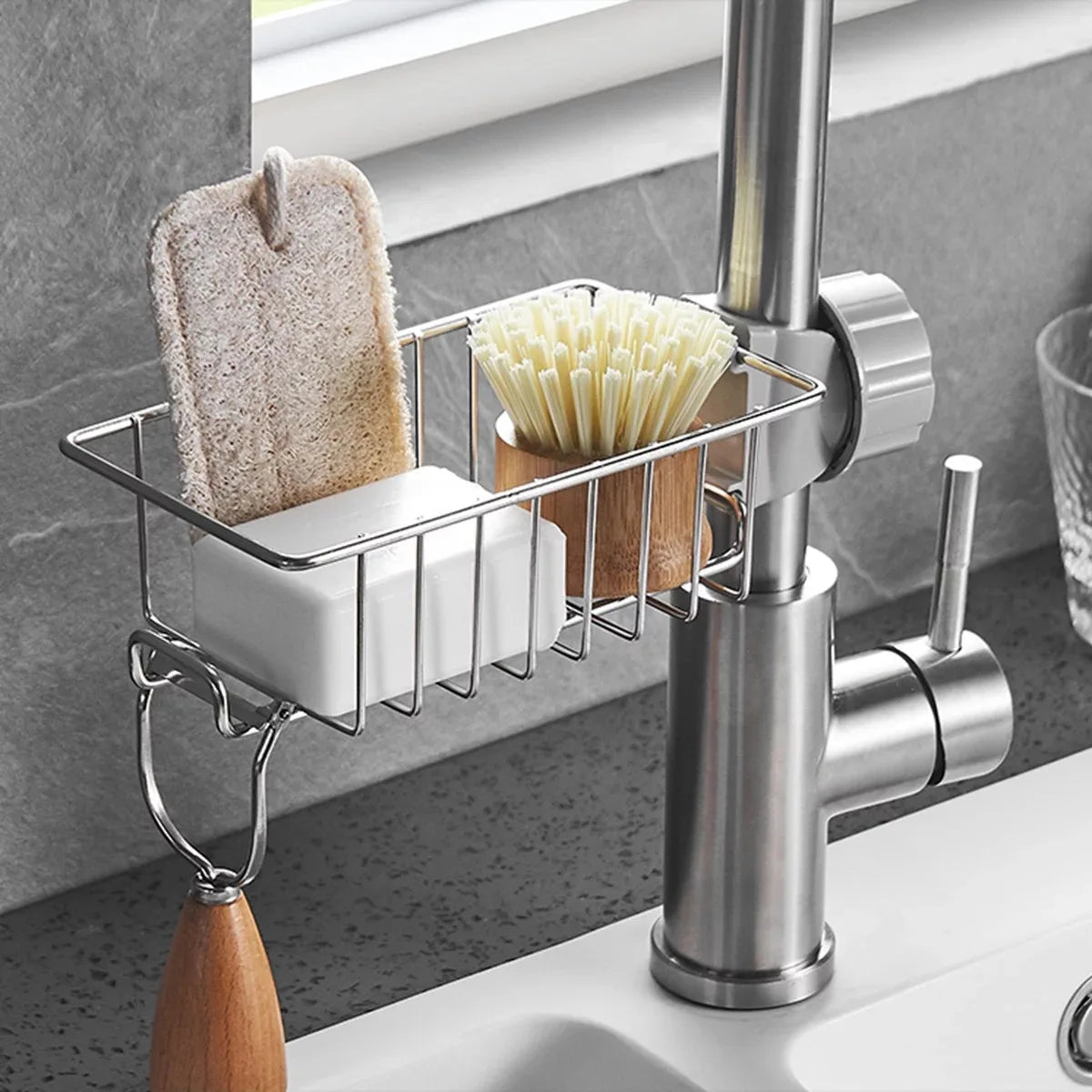 Sink Drain Rack Sponge Storage Holder