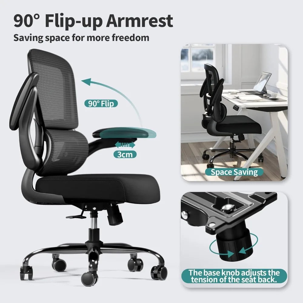 Ergonomic Desk Chair with Adjustable Lumbar Support