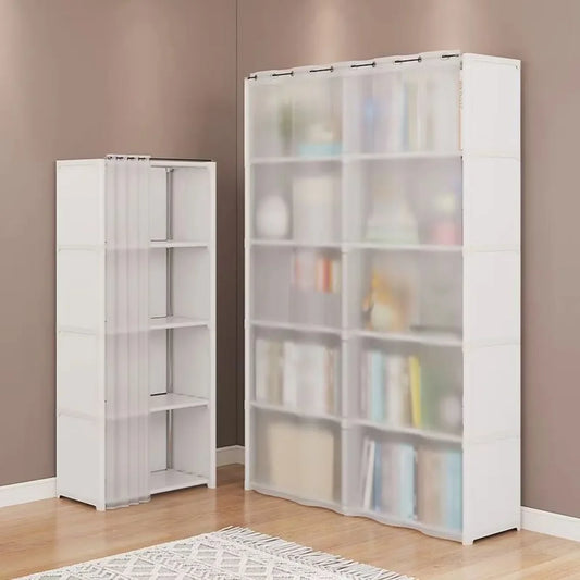 Dustproof Wardrobe Partition Bookshelf