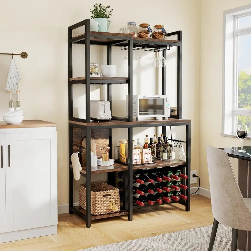 Wine glass storage cabinet, with power socket