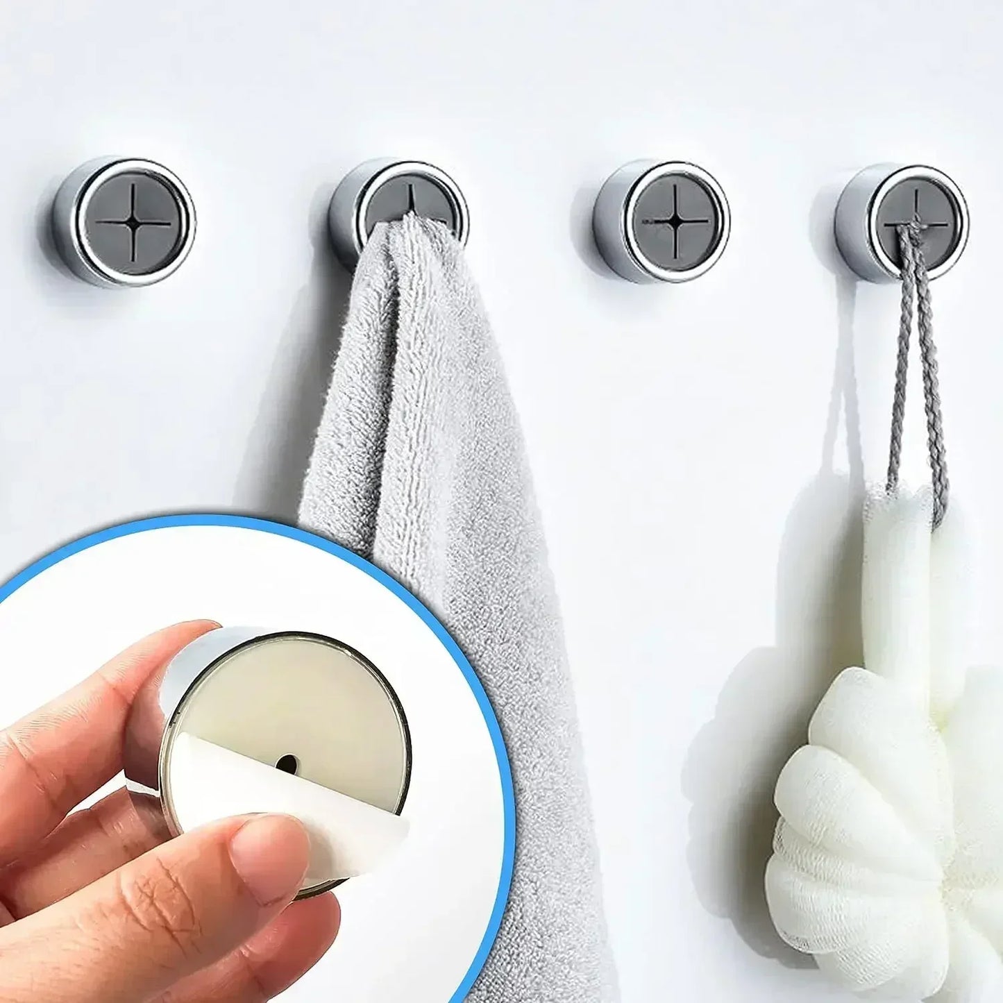 Adhesive Towel Plug Holder Hooks