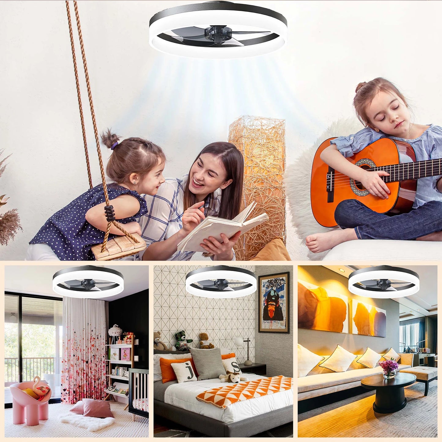 Simple LED Ceiling Fan Light