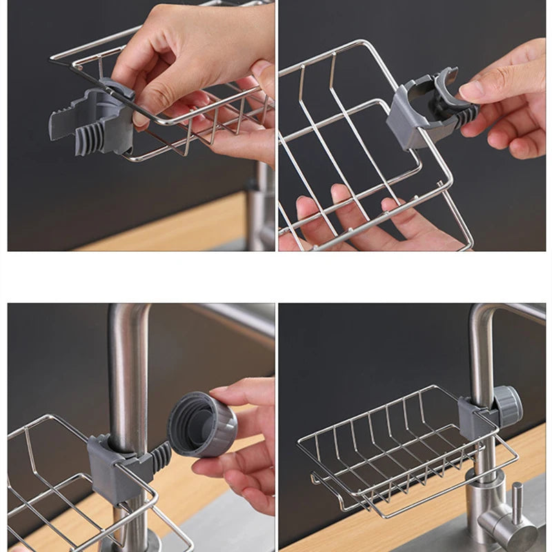 Sink Drain Rack Sponge Storage Holder