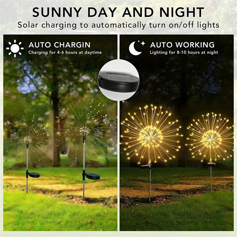 Solar Firework Outdoor Light