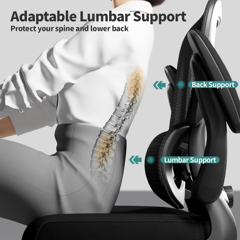 Ergonomic Desk Chair with Adjustable Lumbar Support