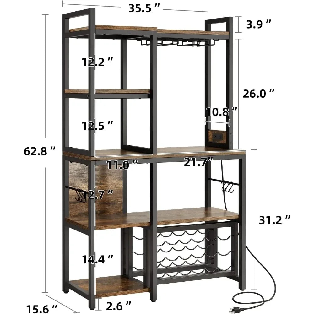 Wine glass storage cabinet, with power socket