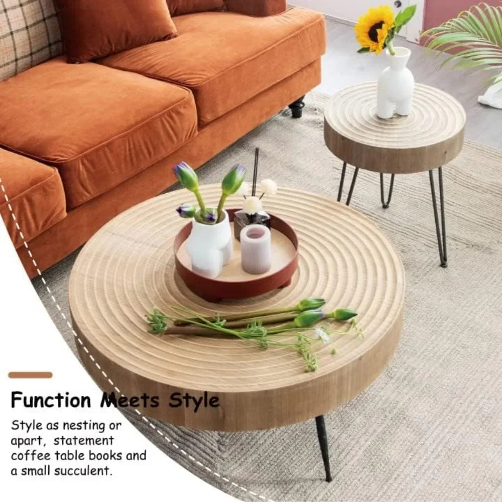 Modern Farmhouse Living Room Coffee Table Set