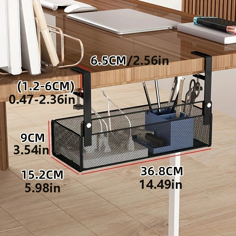 Under Table Storage Rack Organizer