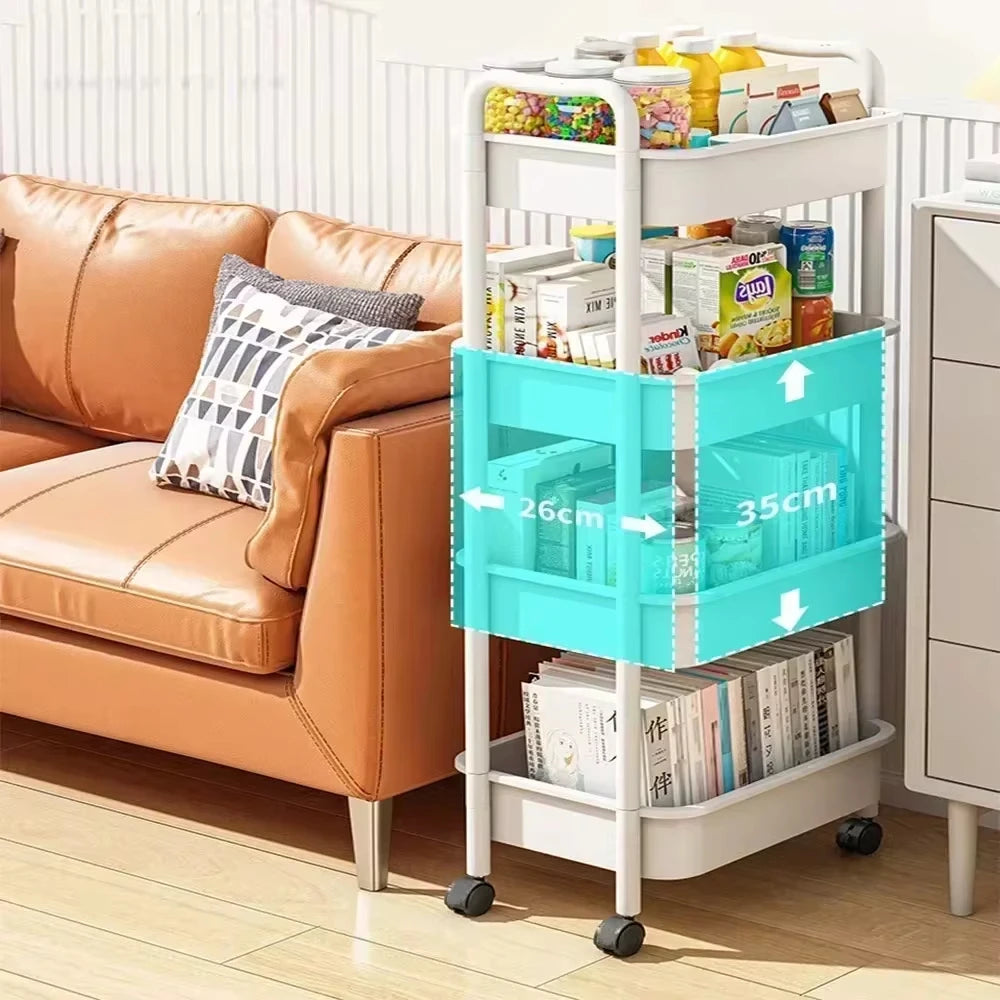 Storage Rack Mobile Trolley Organizer