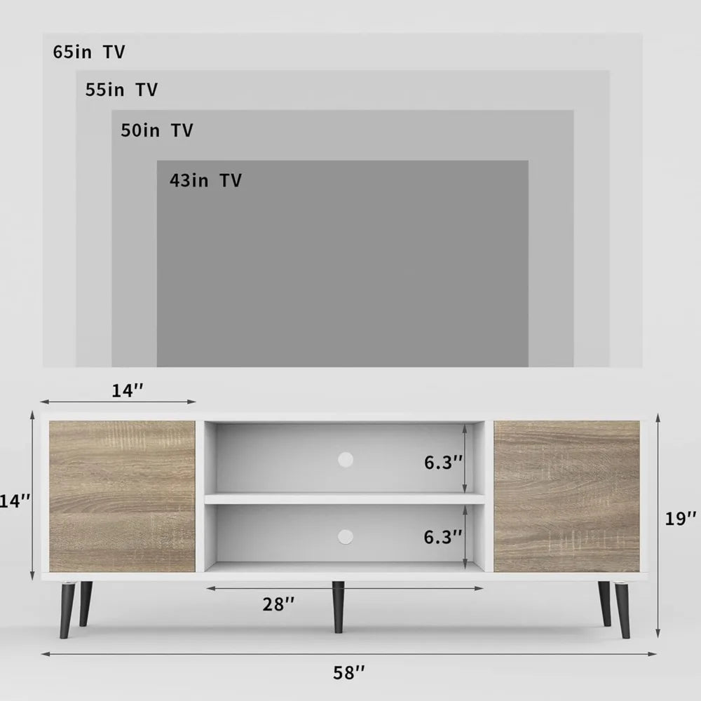 TV Console Table Media Cabinet