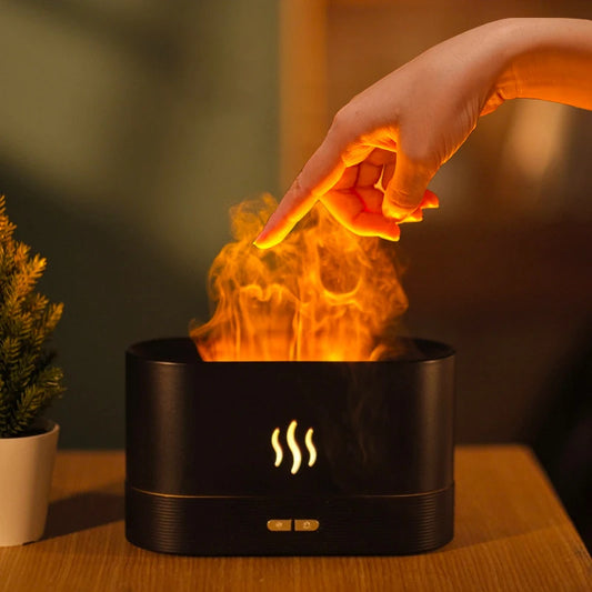 Simulation Flame LED Night Light Humidifier