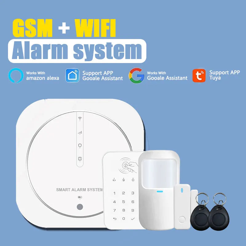 Tuya Google Wifi Smart Home Wireless GSM Alarm System