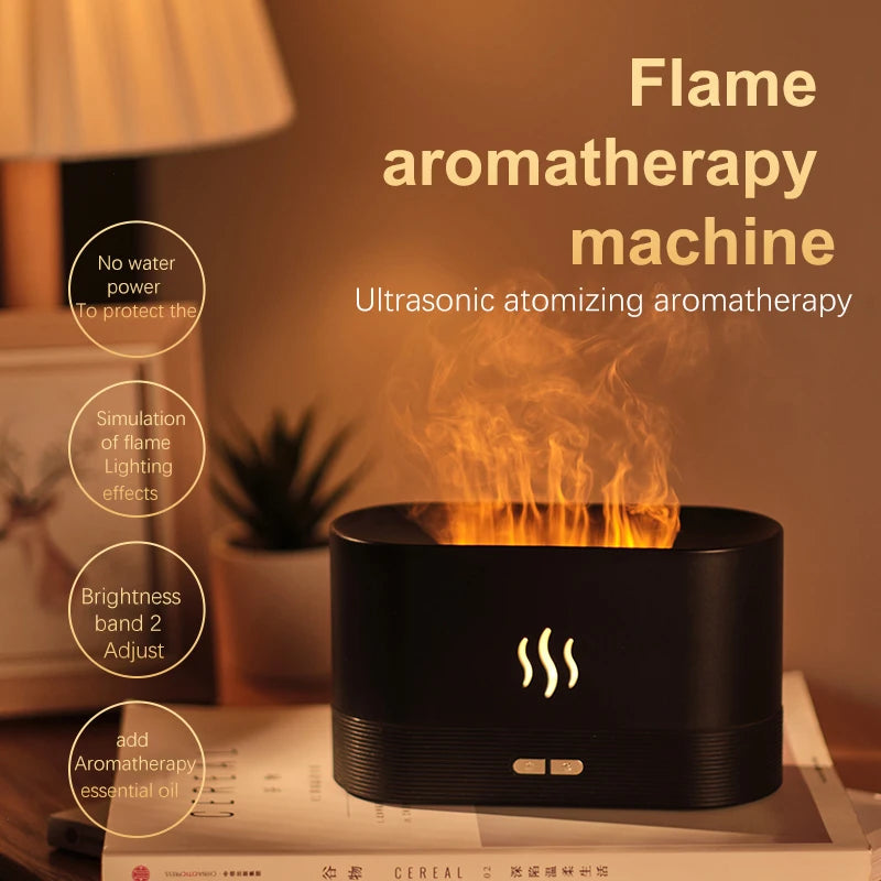 Simulation Flame LED Night Light Humidifier