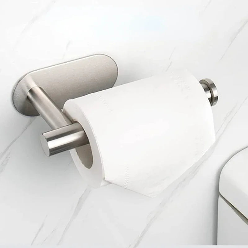 No Punching Wall Mounted Toilet Paper Holder