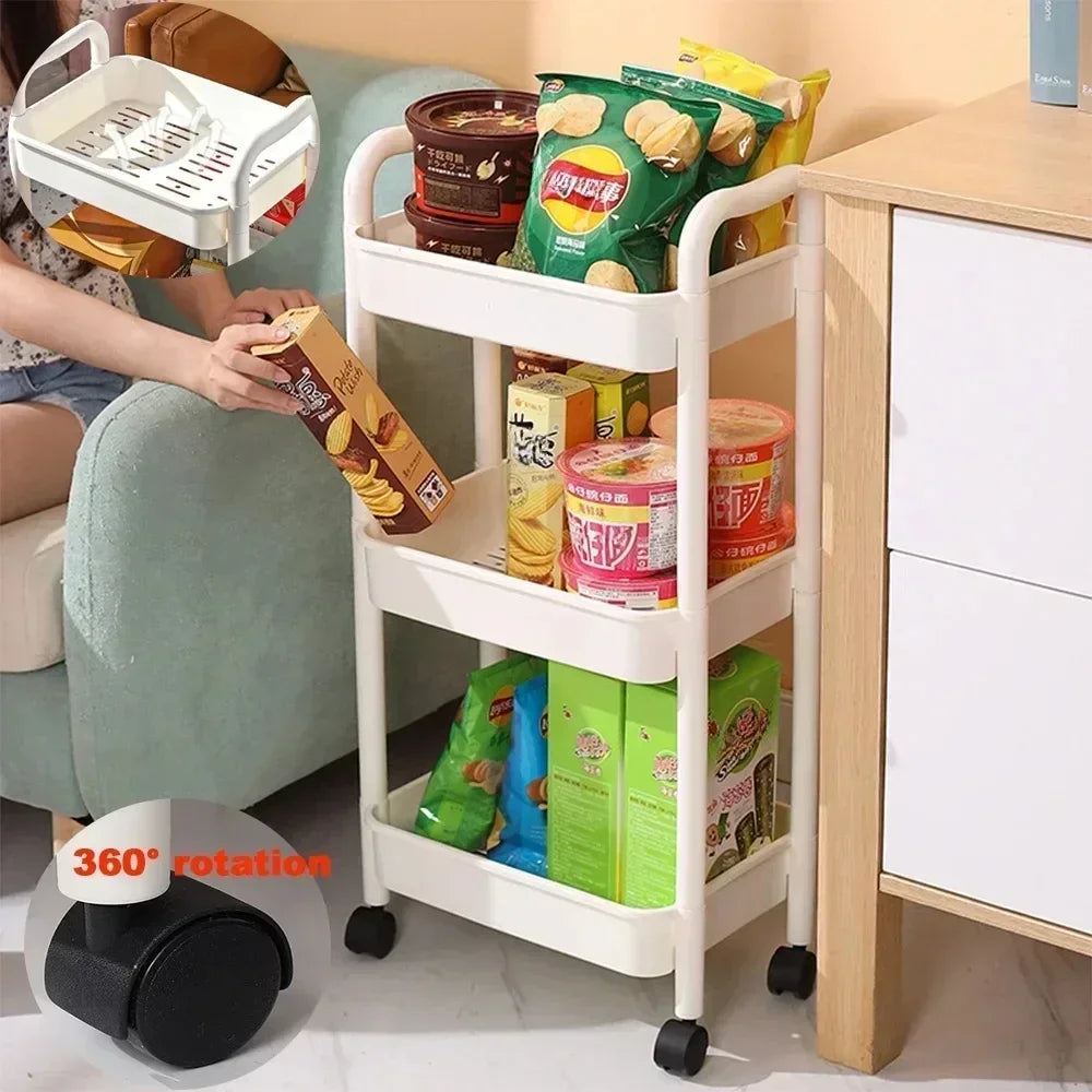 Storage Rack Mobile Trolley Organizer