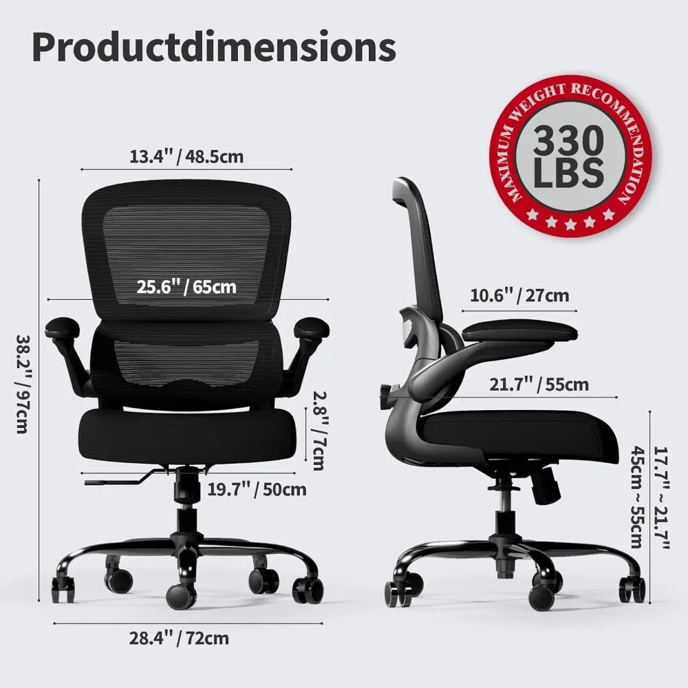 Ergonomic Desk Chair with Adjustable Lumbar Support