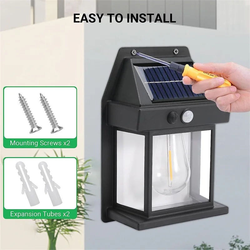 Solar Wall Lights Outdoor Tungsten Lamps