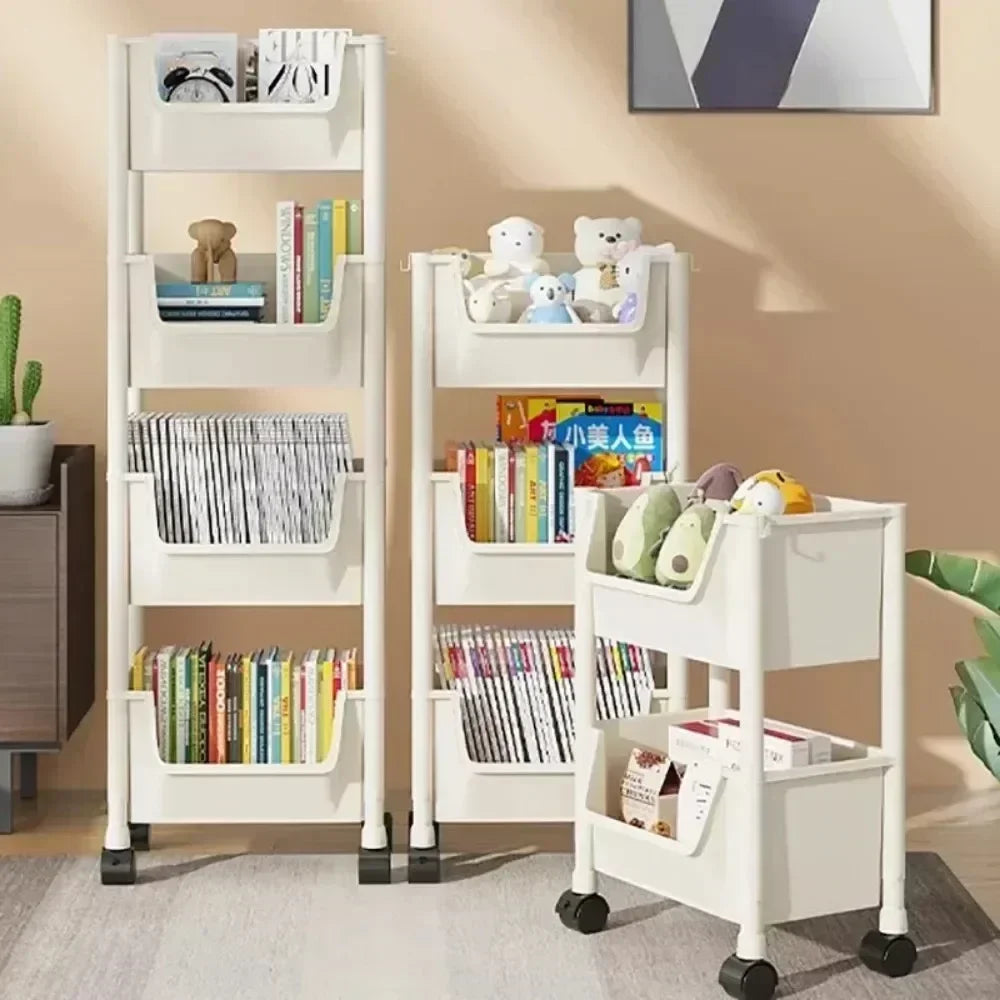 Trolley Bookshelf Kitchen Storage Rack