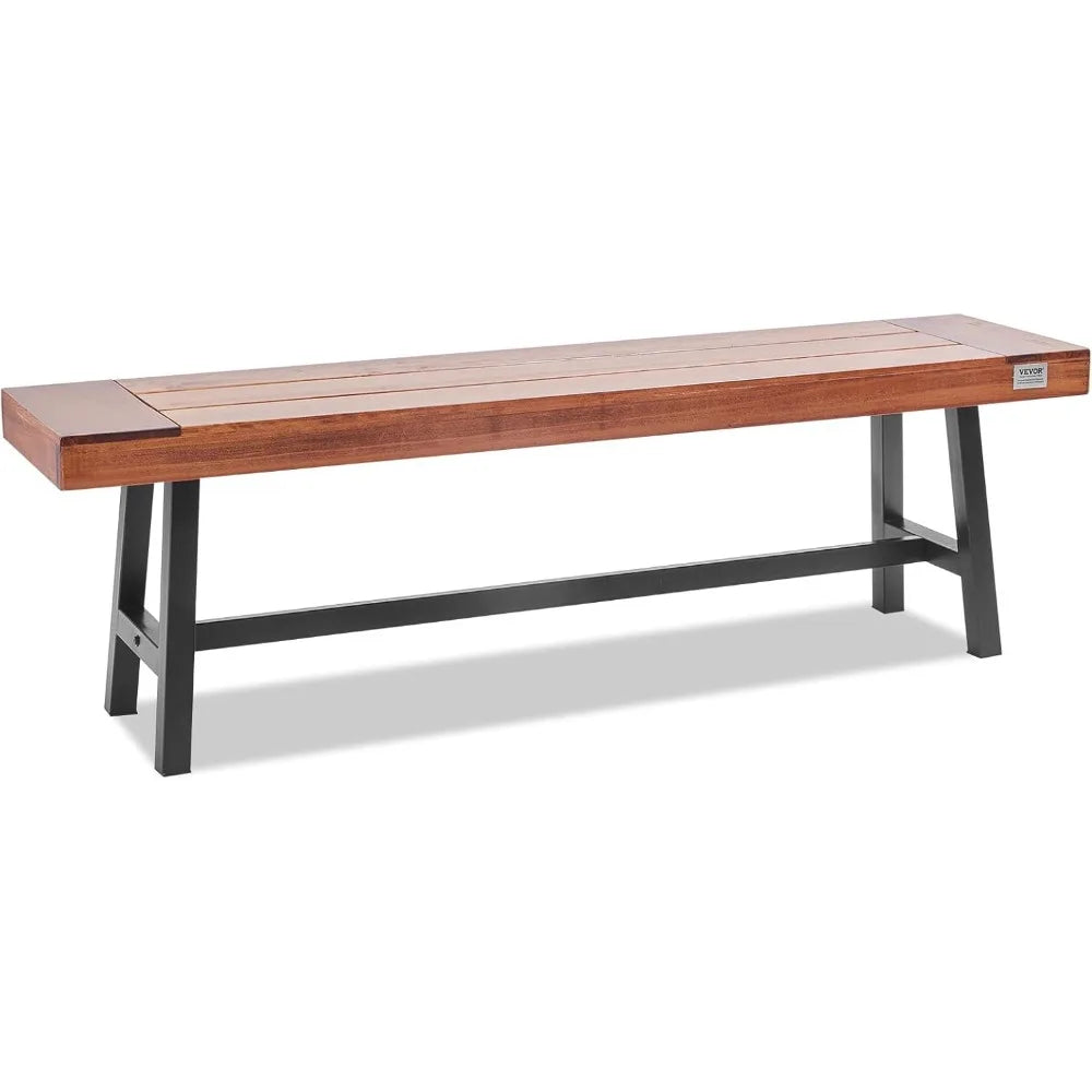 Outdoor Wood Bench Metal Leg