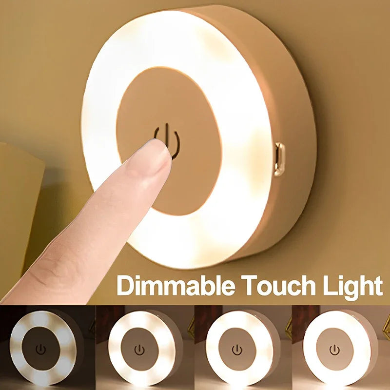 Rechargeable Magnetic Base Round Wall Light Lamp