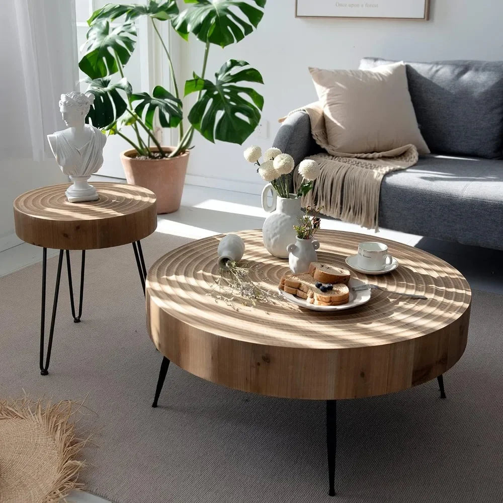 Modern Farmhouse Living Room Coffee Table Set