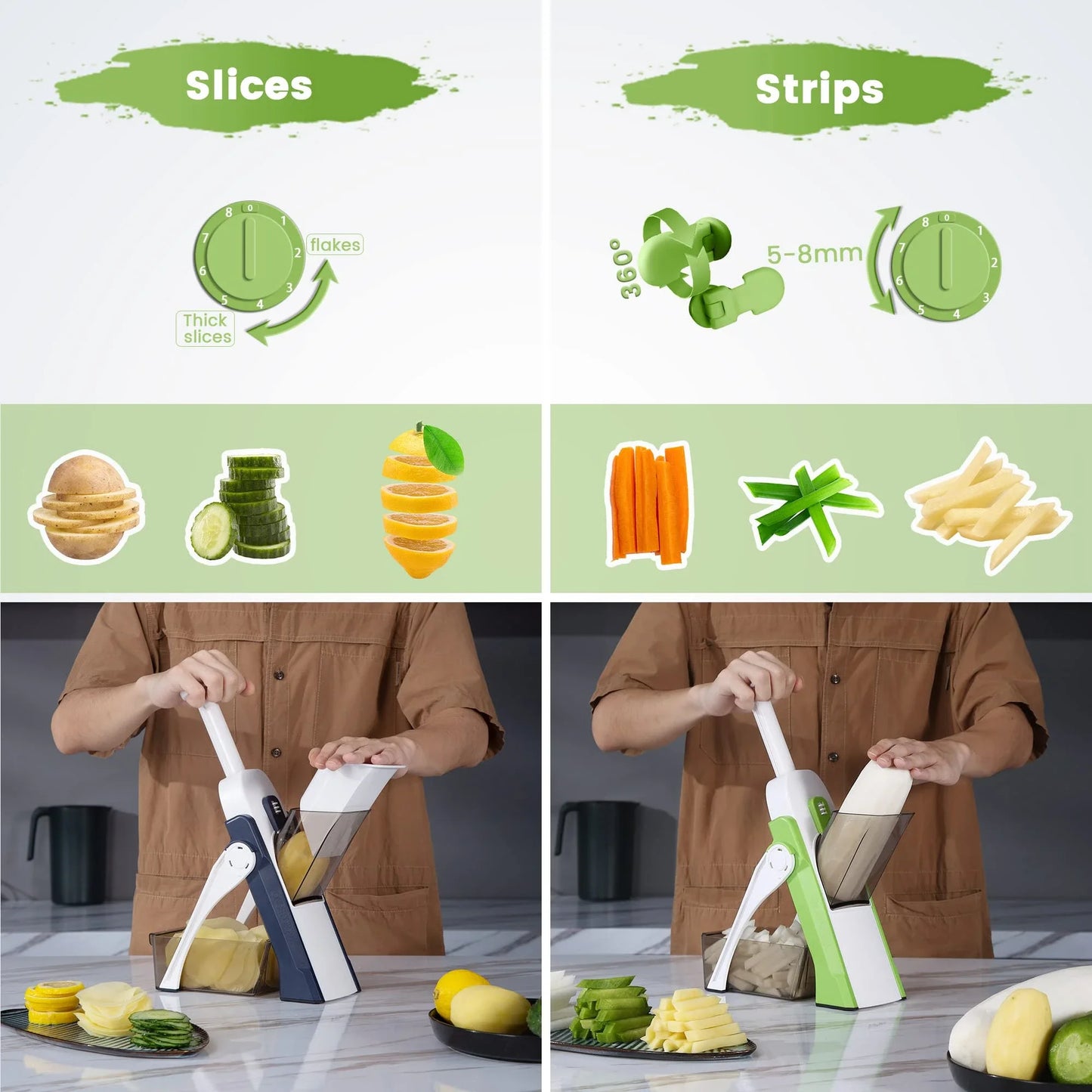 Vegetable Potatoes Mandoline Slicer